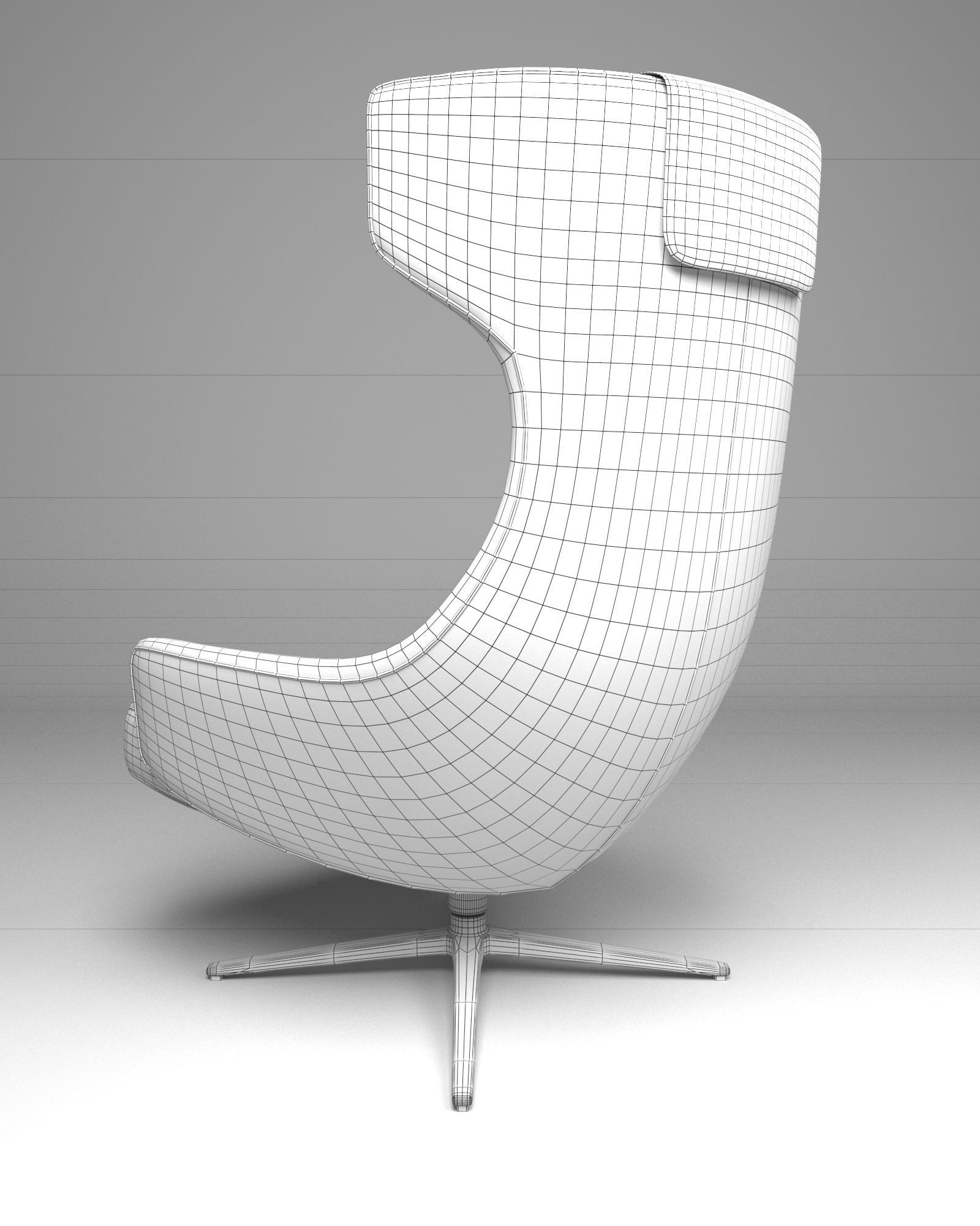 Grand Repos Lounge Chair by Antonio Citterio 3D model_8