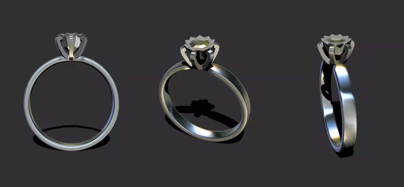 Simple Ring Anello Semplice Free 3D model