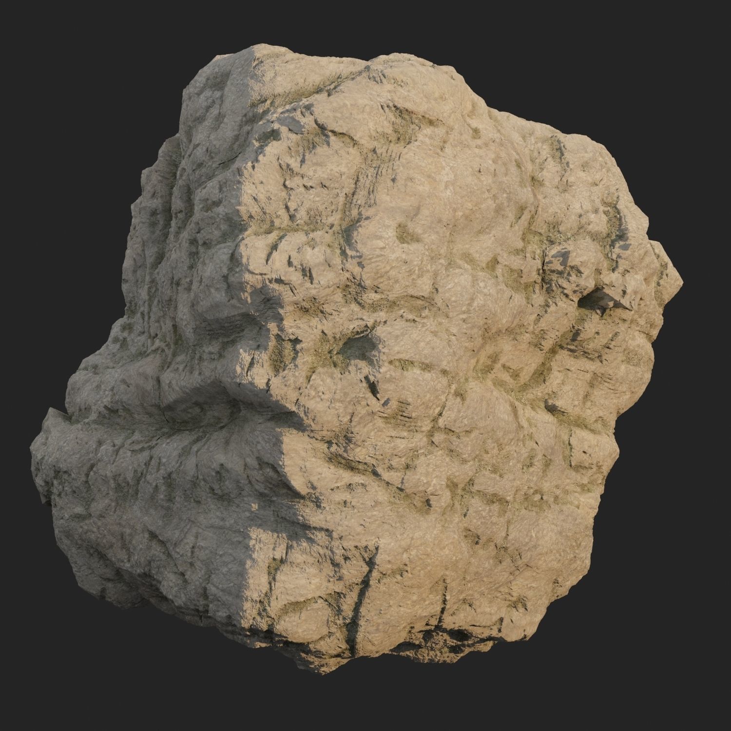 Sculpt stone A 3D model_6