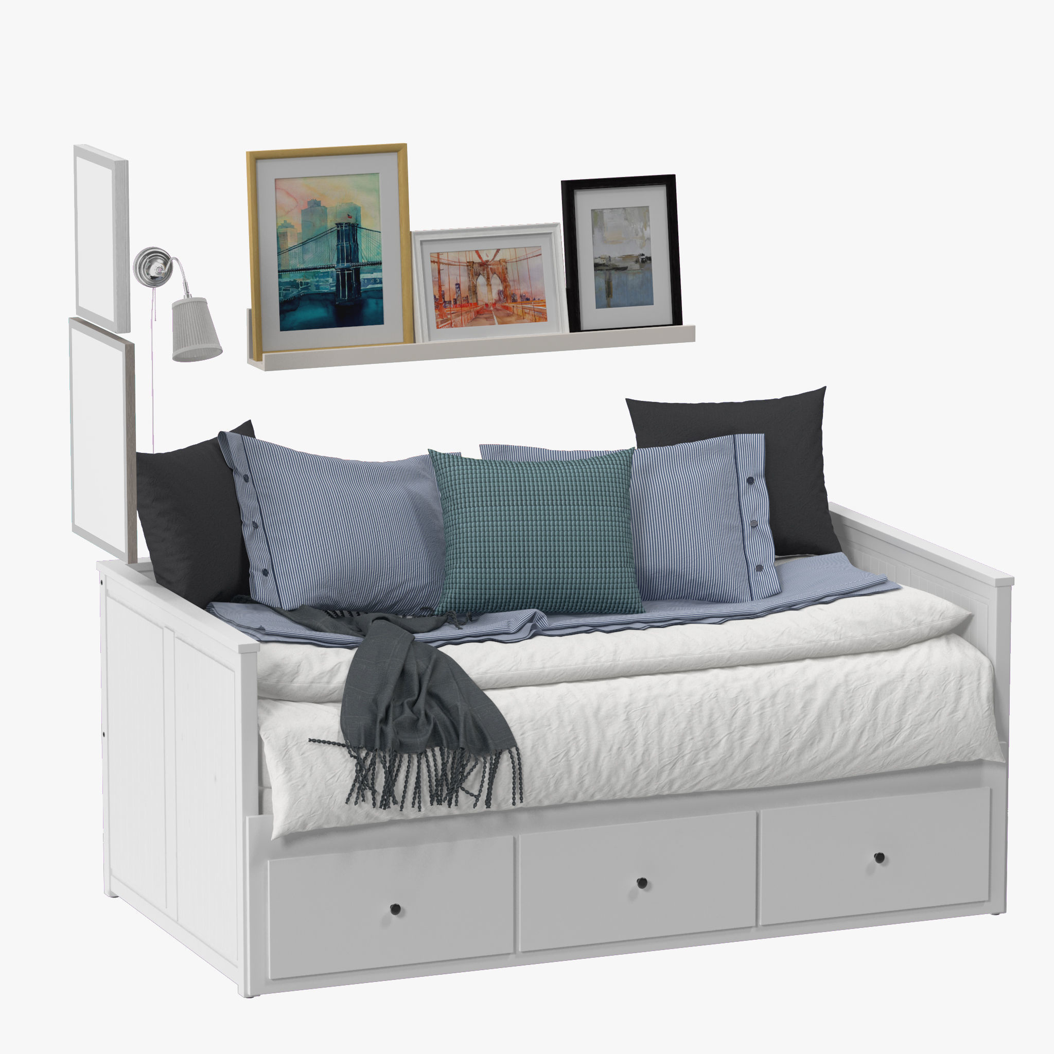 Hemnes Bed 3D model_15