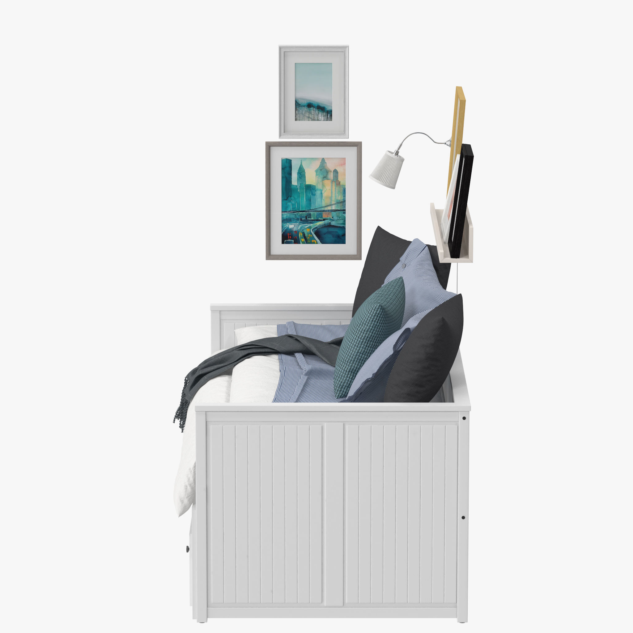 Hemnes Bed 3D model_16