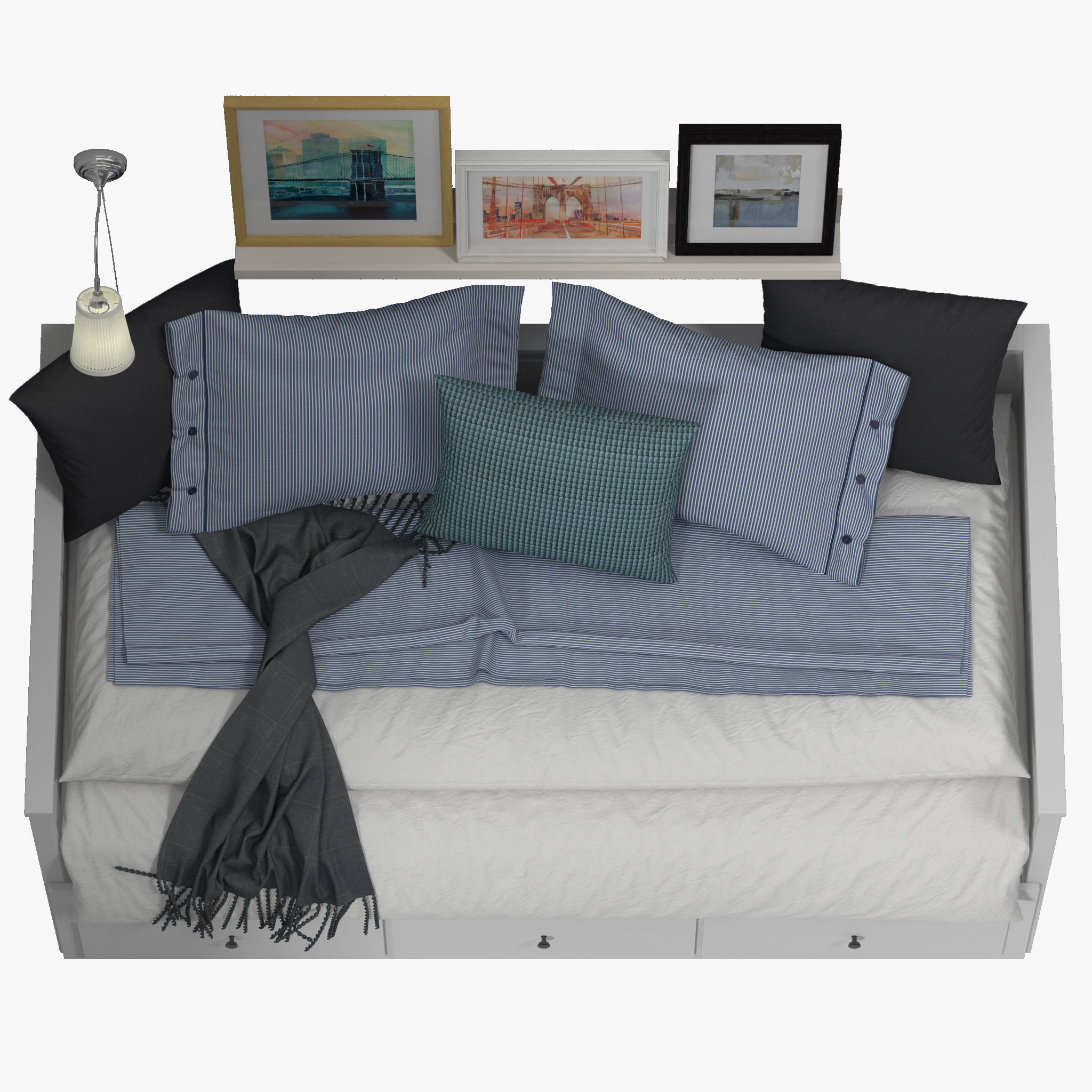 Hemnes Bed 3D model_14