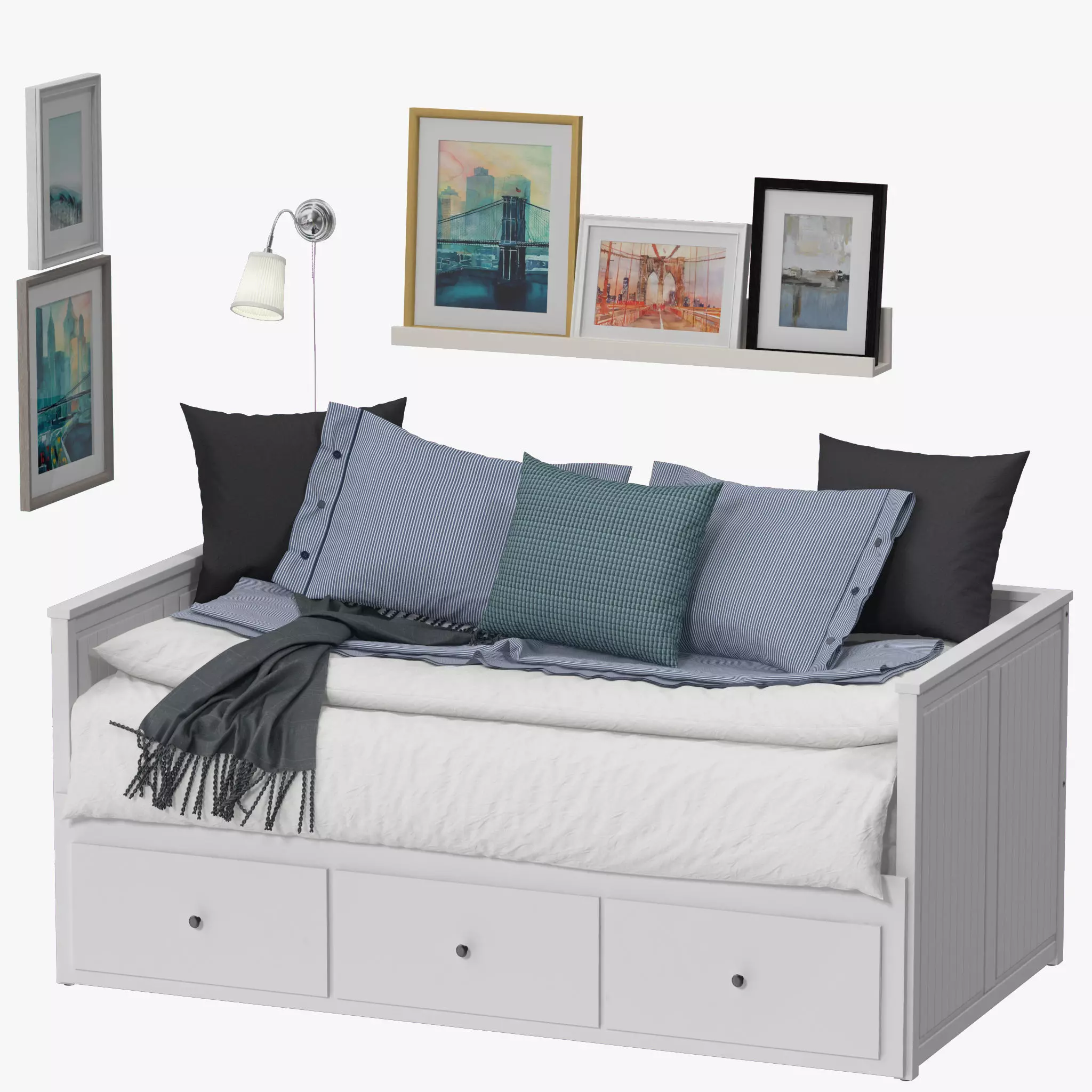 Hemnes Bed 3D model_0