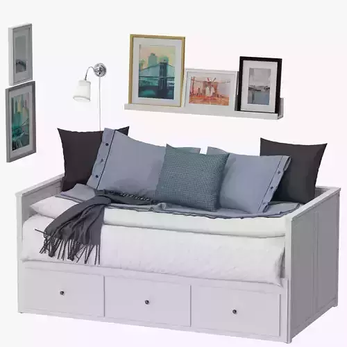 Hemnes Bed 3D model Hemnes Bed 3D model