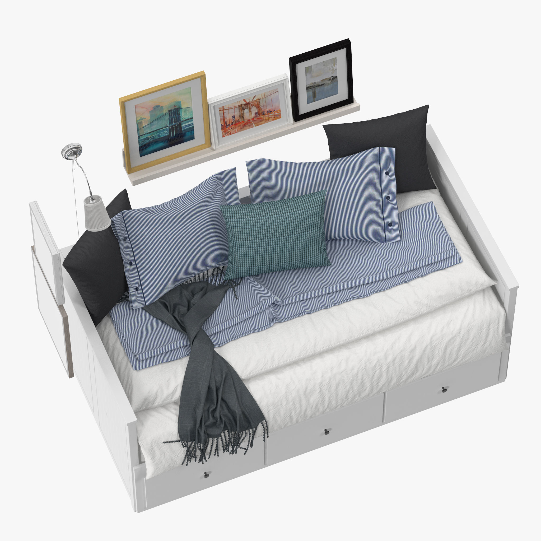 Hemnes Bed 3D model_17
