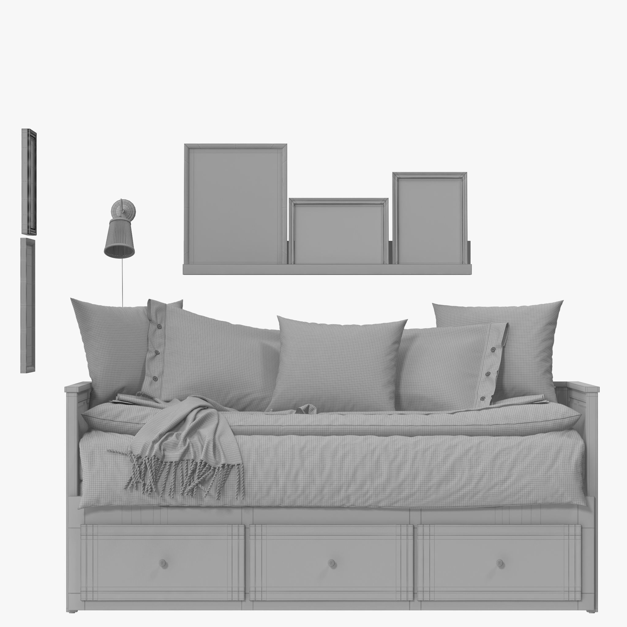 Hemnes Bed 3D model_20