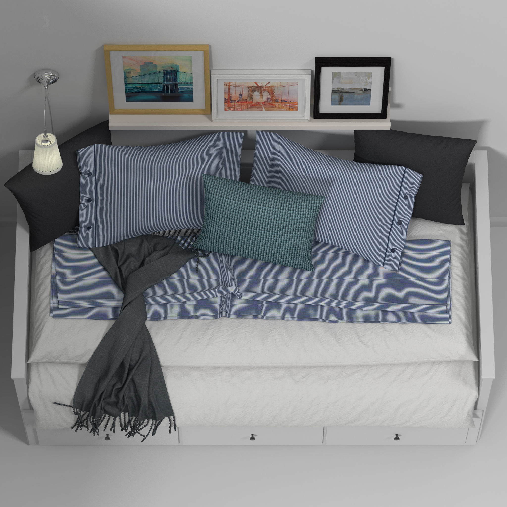 Hemnes Bed 3D model_13