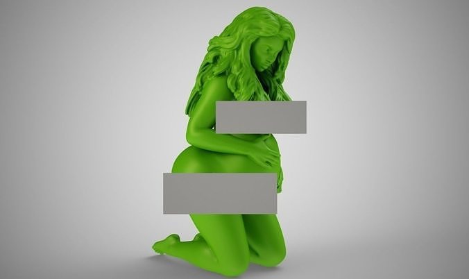 Expectant pregnant woman 3D print model