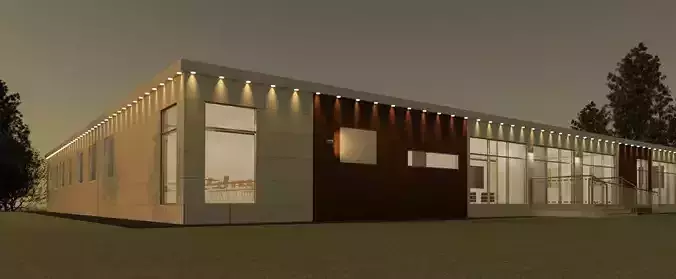 Single Level  Modular Office Building