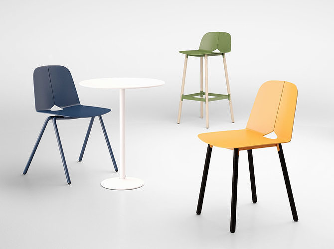 Tait Seam chair stool stacking chair 3D model