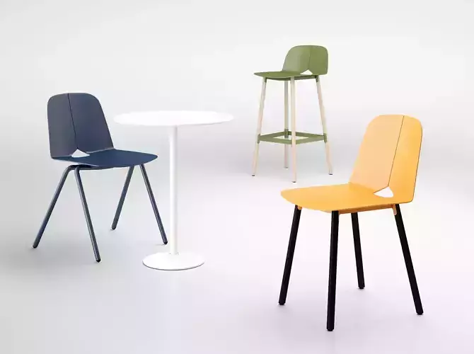 Tait Seam chair stool stacking chair 3D model