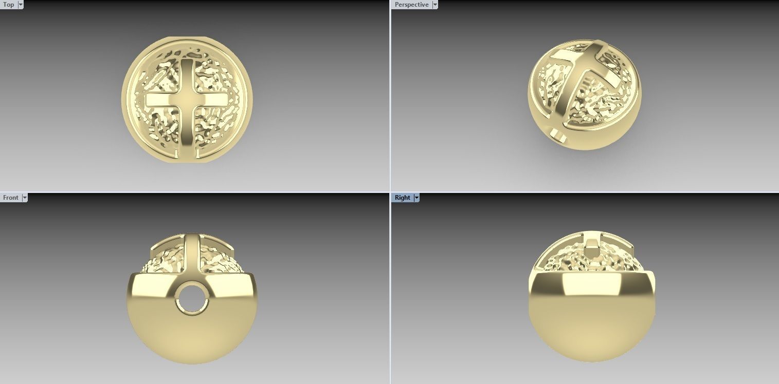 Shamballa bracelet bead 3D print model_1