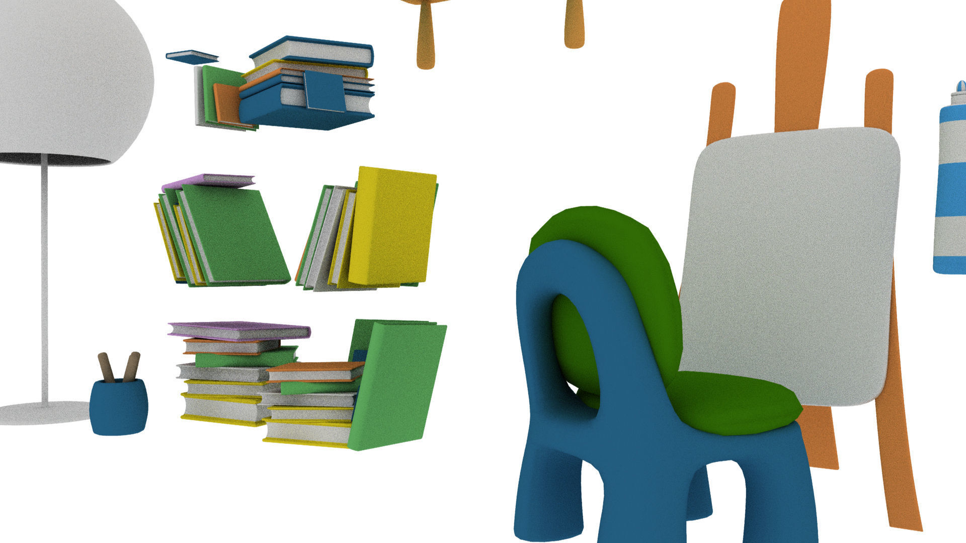 Cartoon Assets Pack Low-poly 3D model_13