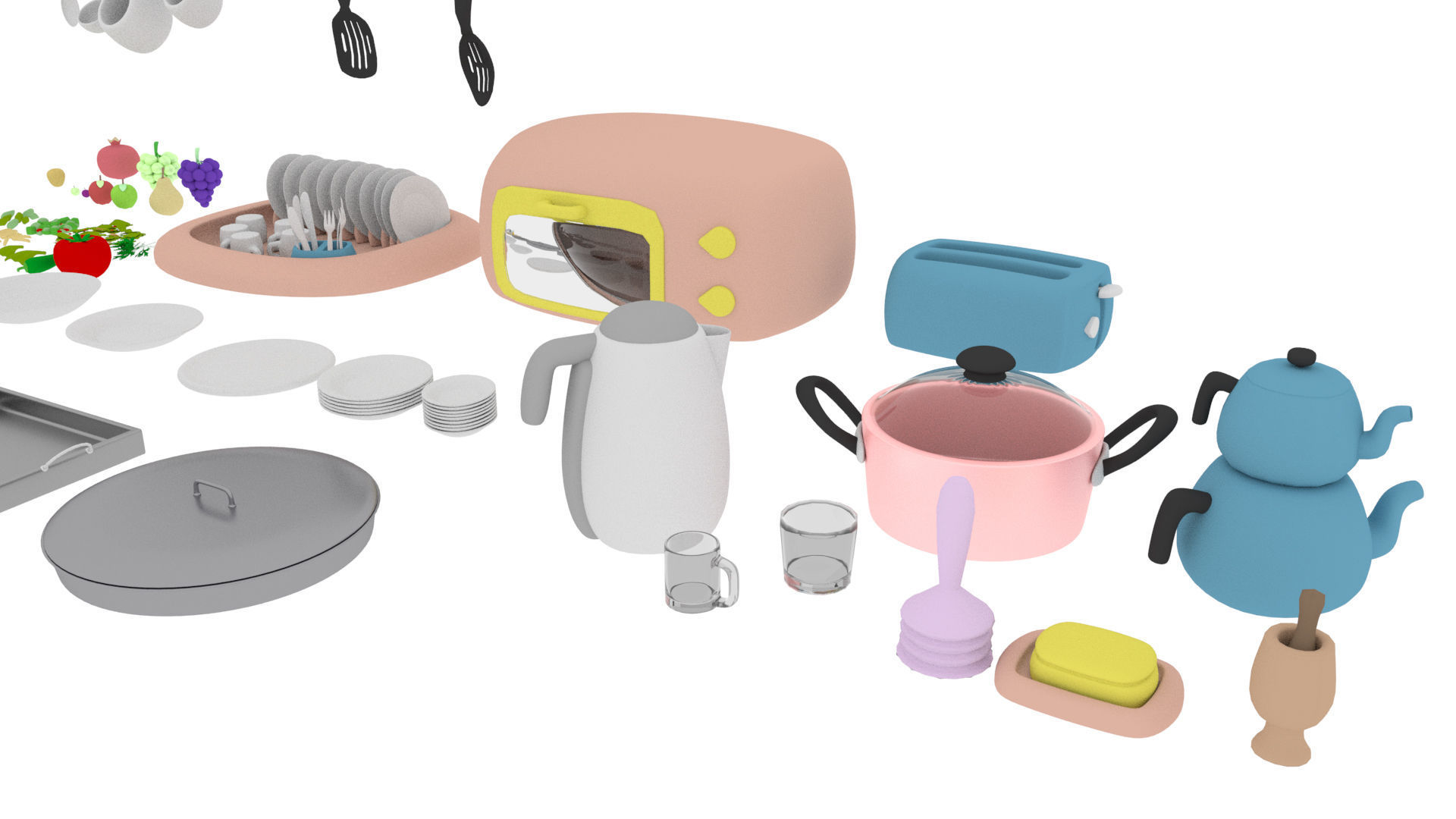 Cartoon Assets Pack Low-poly 3D model_35