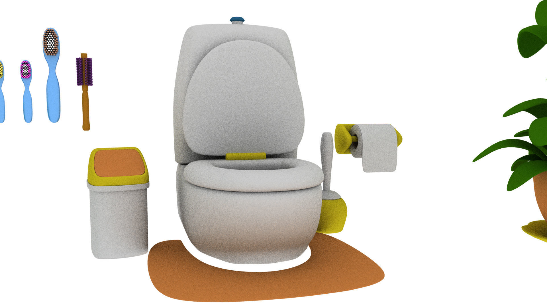 Cartoon Assets Pack Low-poly 3D model_15