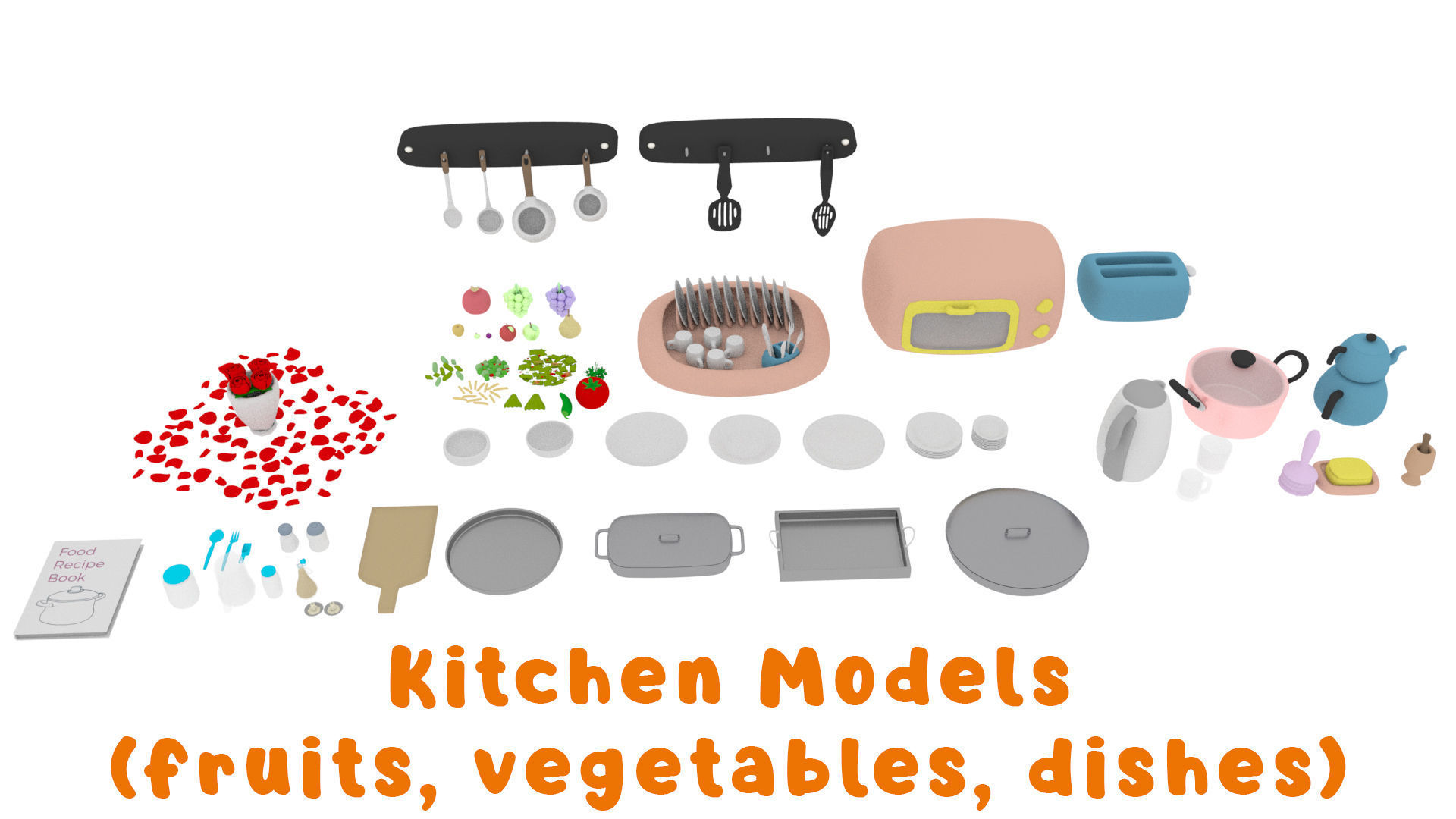 Cartoon Assets Pack Low-poly 3D model_25