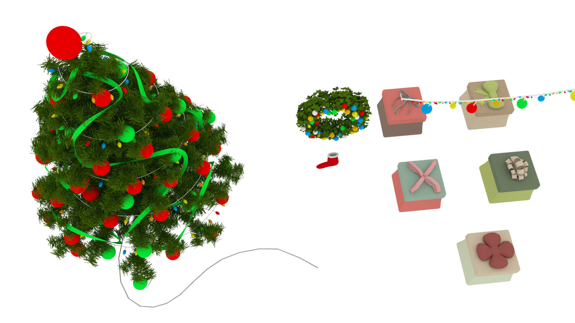 Cartoon Assets Pack Low-poly 3D model_2