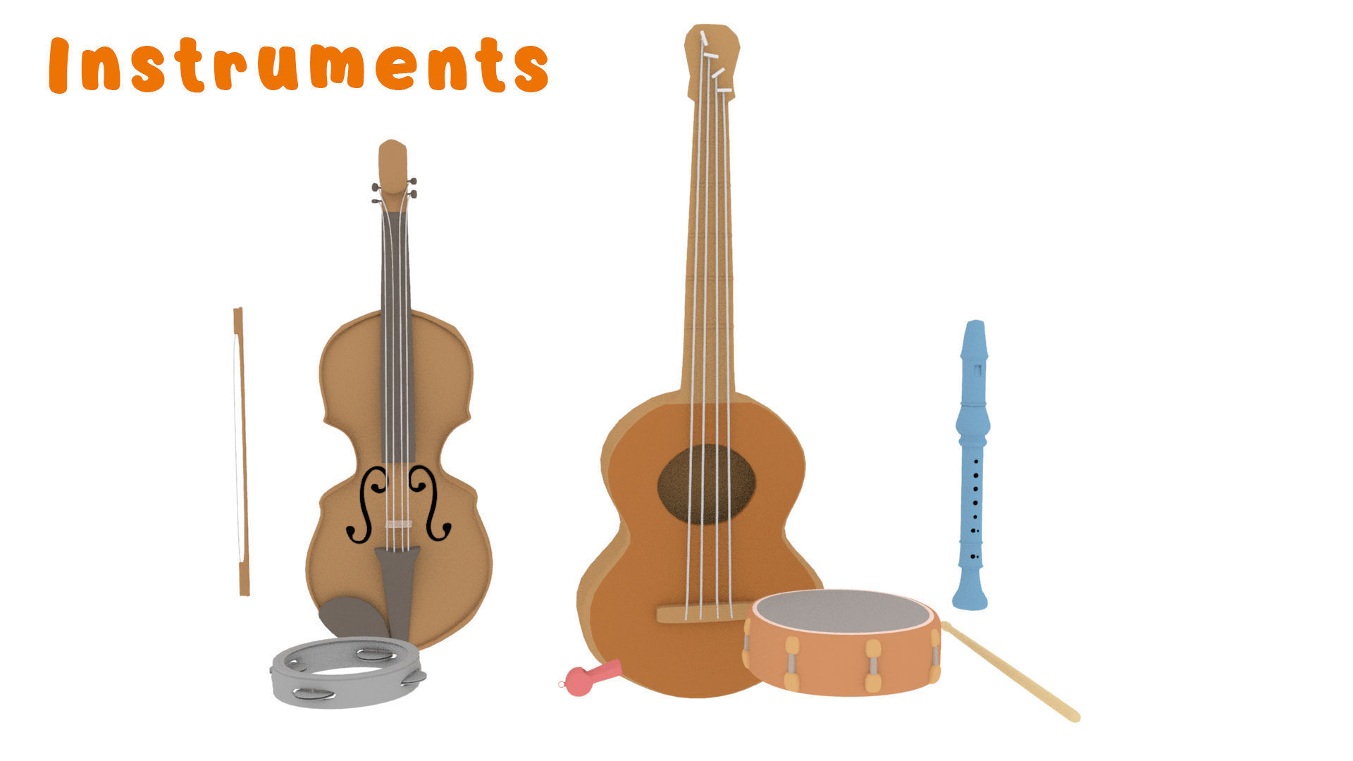 Cartoon Assets Pack Low-poly 3D model_18