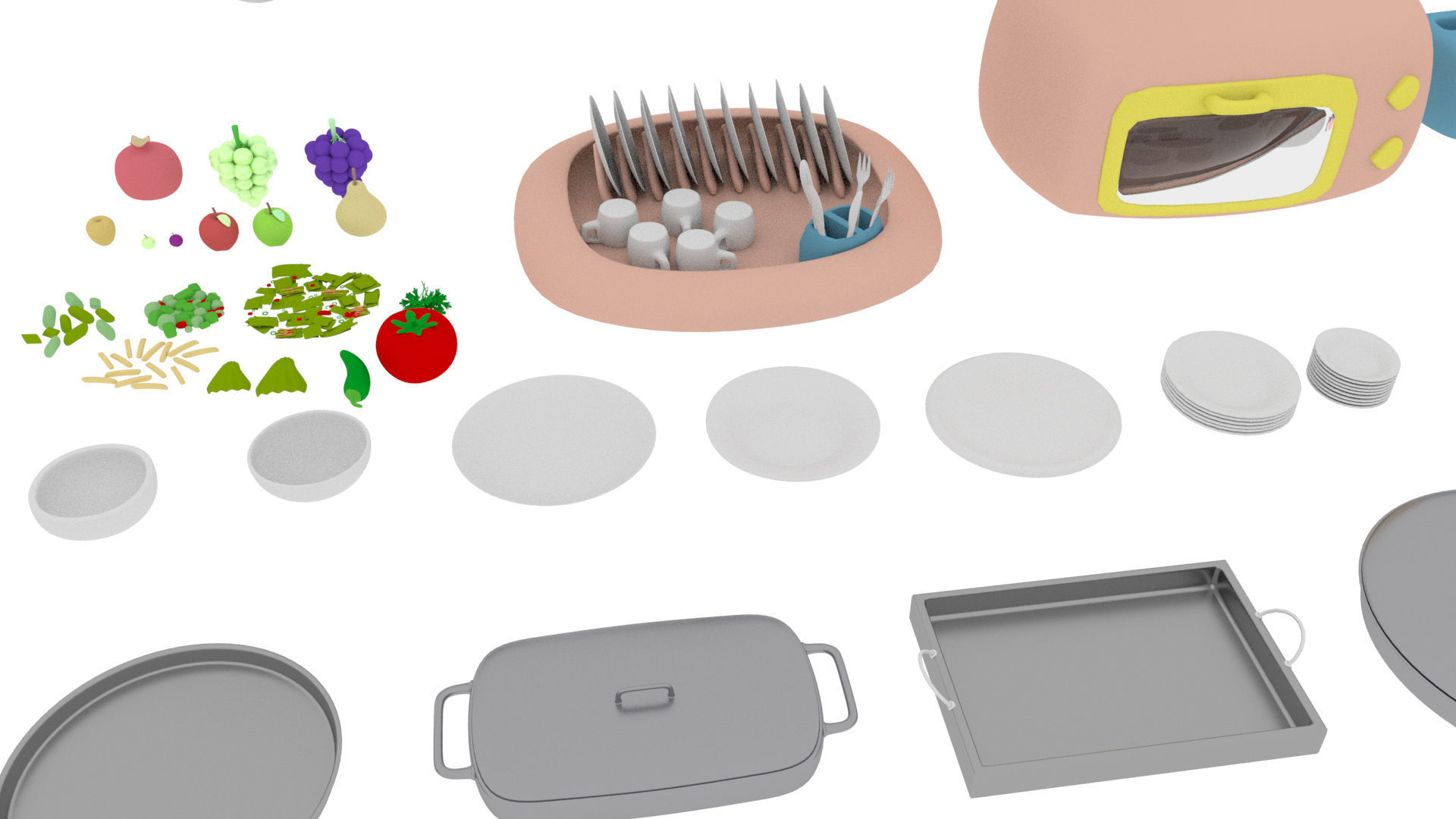 Cartoon Assets Pack Low-poly 3D model_36