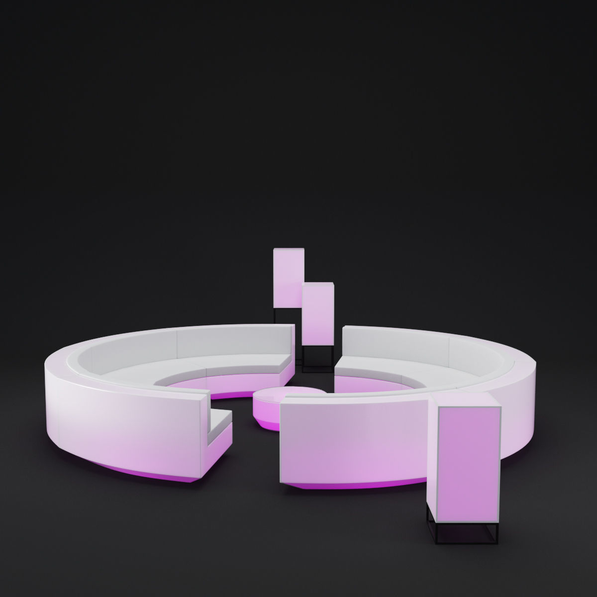 Vela sofa set 3D model_1