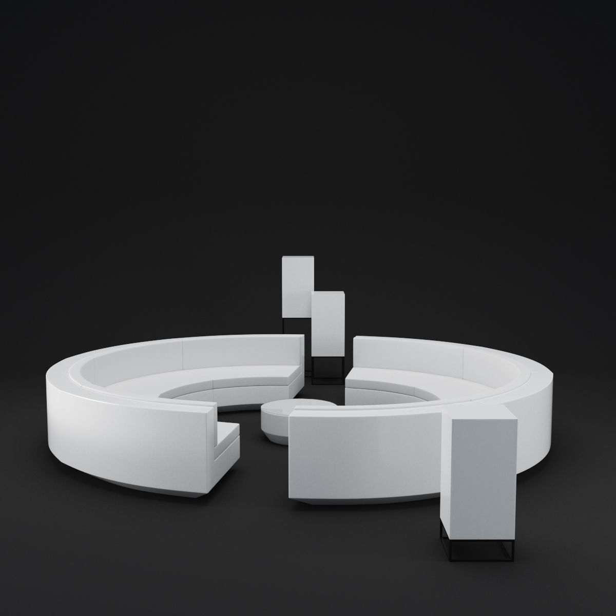 Vela sofa set 3D model_3