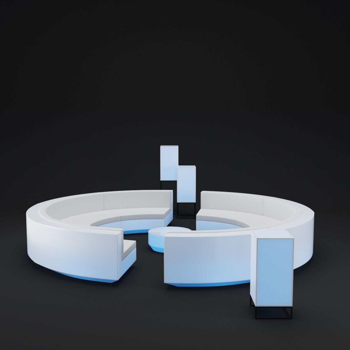 Vela sofa set 3D model_2