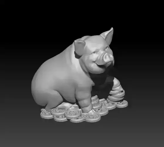 Pig brings wealth 2019 3D print model