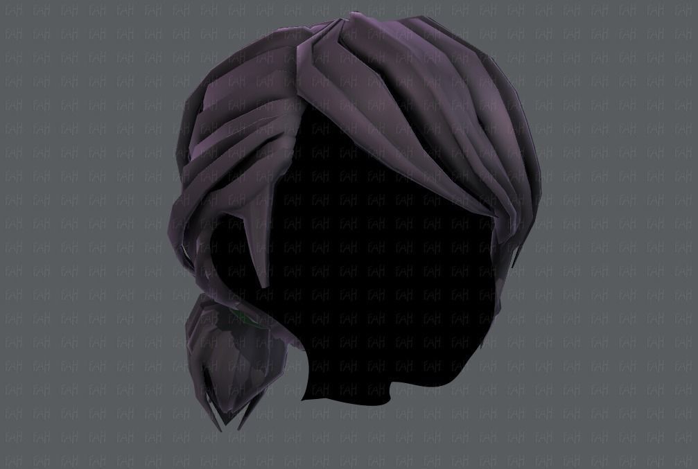 3D Hair style for girl V53 Low-poly 3D model_18