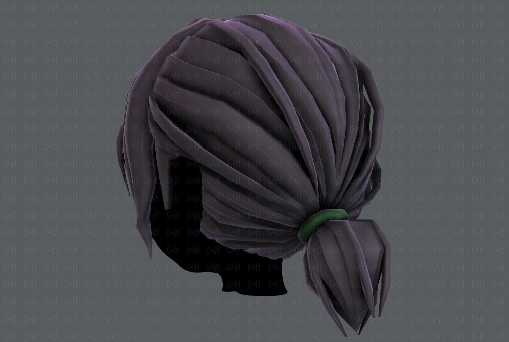 3D Hair style for girl V53 Low-poly 3D model_22