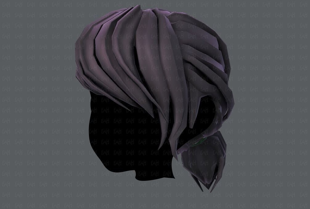 3D Hair style for girl V53 Low-poly 3D model_24