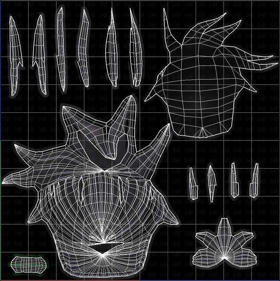 3D Hair style for girl V53 Low-poly 3D model_45