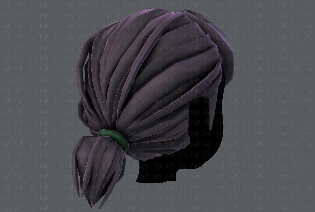 3D Hair style for girl V53 Low-poly 3D model_20