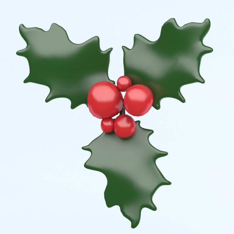 CHRISTMAS ICON PACK Low-poly 3D model_10