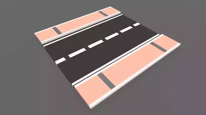 Road Voxel - 6 Low-poly 3D model
