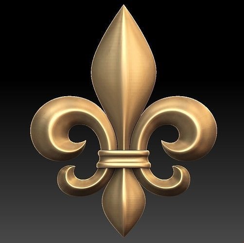 Heraldic Lily 3D print model