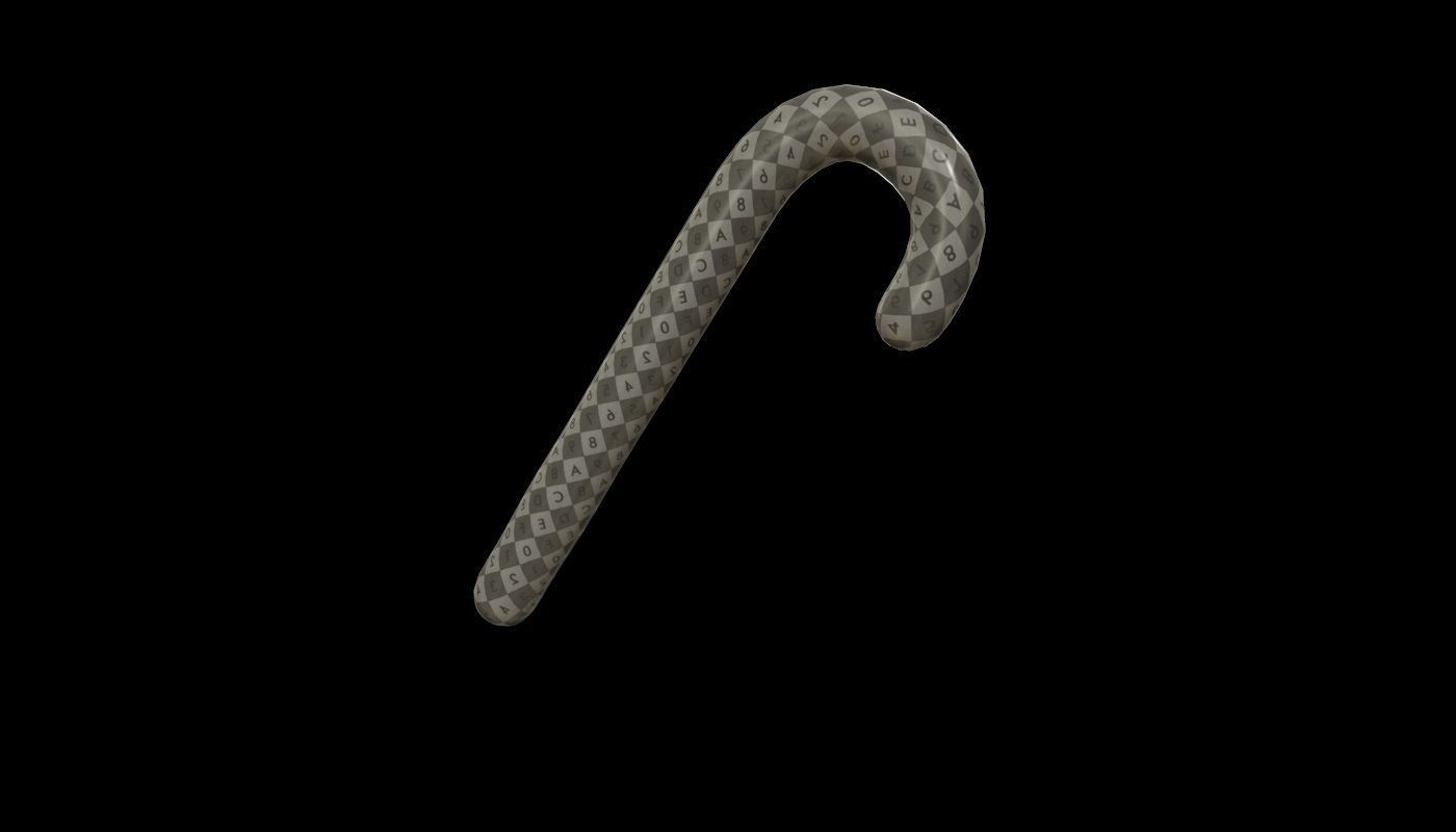 icon xmas candy Low-poly 3D model_3