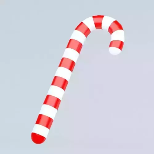 icon xmas candy Low-poly 3D model