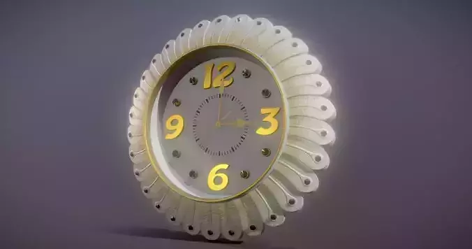 Sweet Flower Wall Clock 3D model