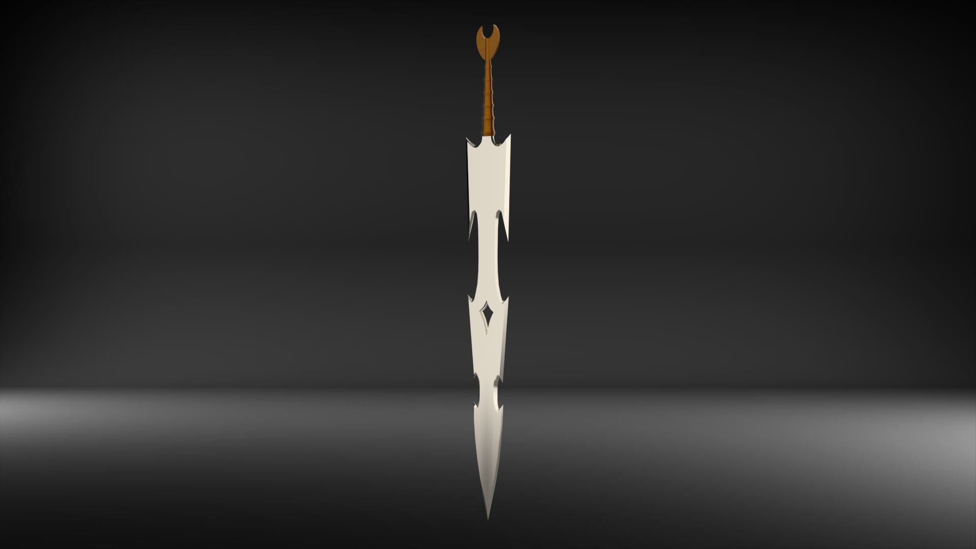 Warior Sword Low-poly 3D model_2