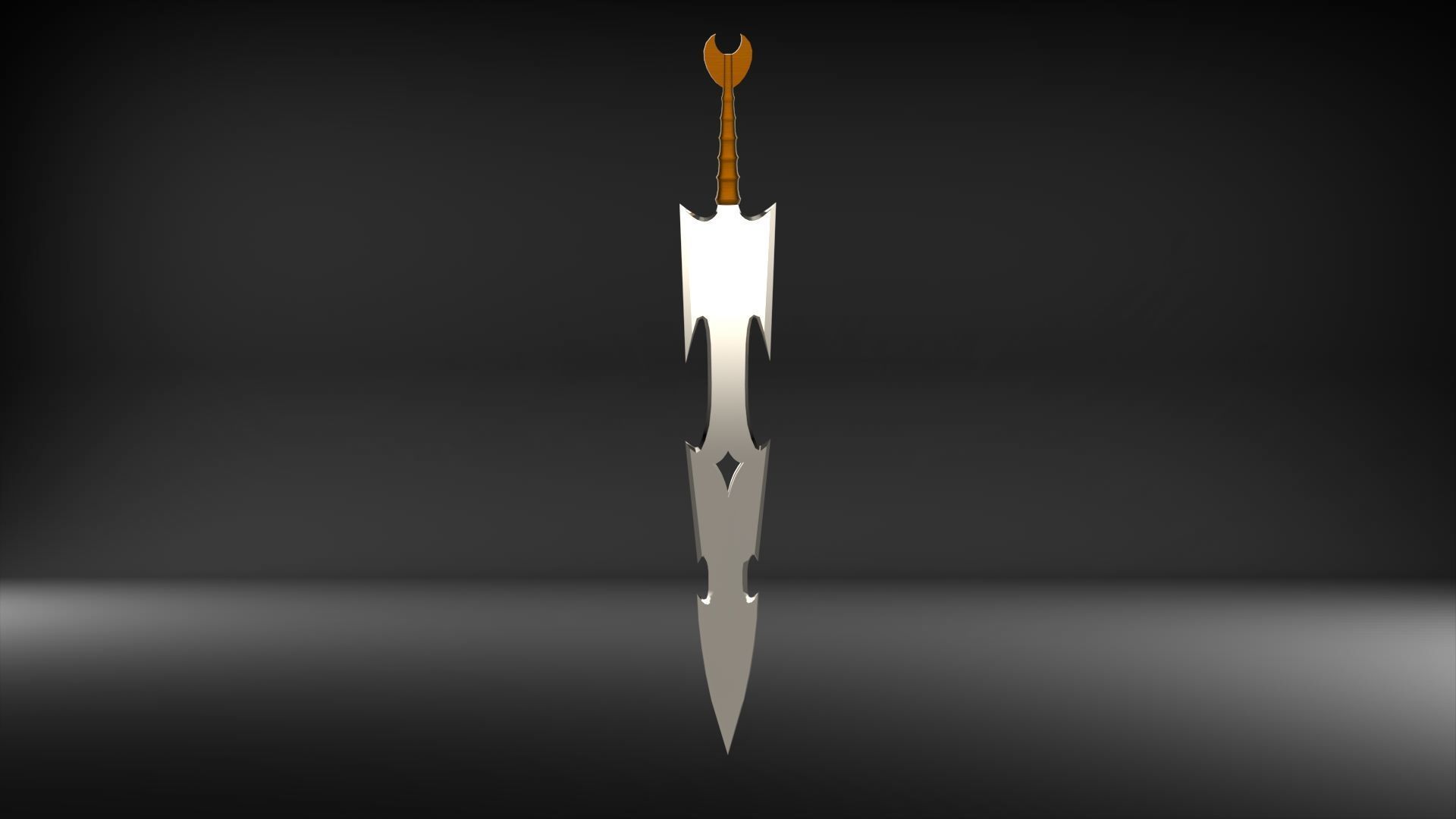 Warior Sword Low-poly 3D model_5