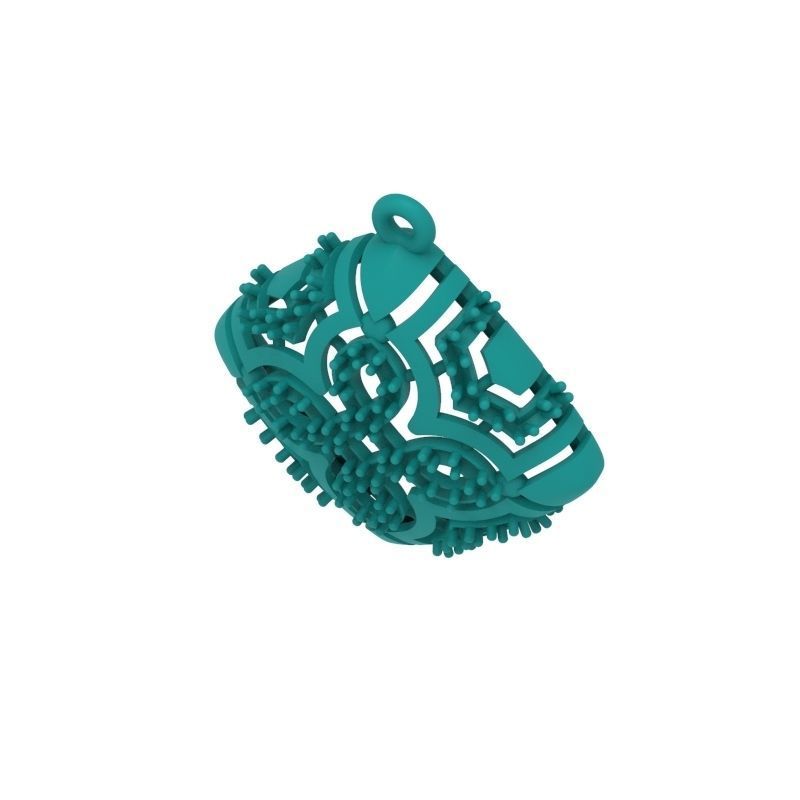 Women Pendant with diamond cross 3dm stl 3D print model 3D print model_9