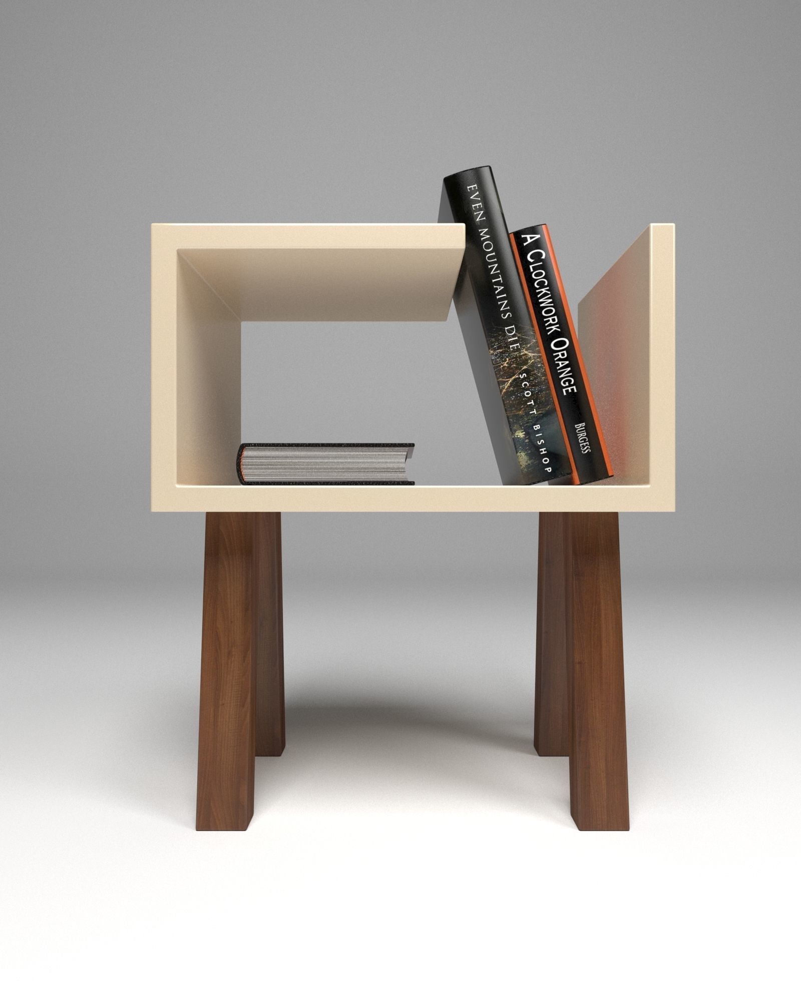 Minimal Coffee Table with Books Free 3D model_5