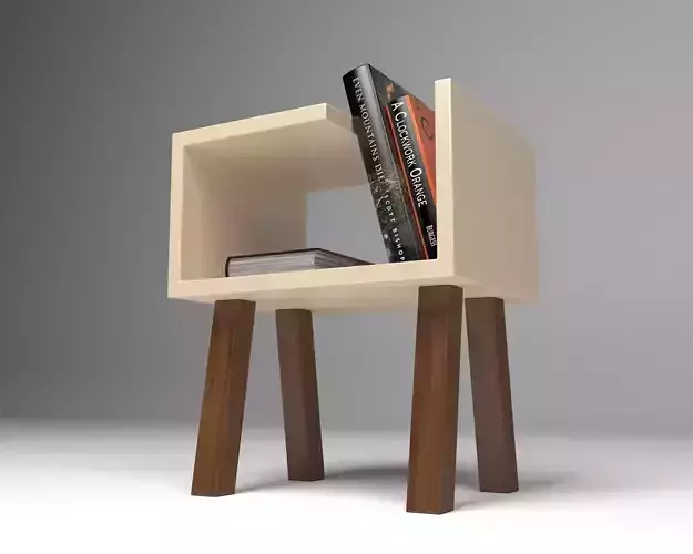 Minimal Coffee Table with Books Free 3D model