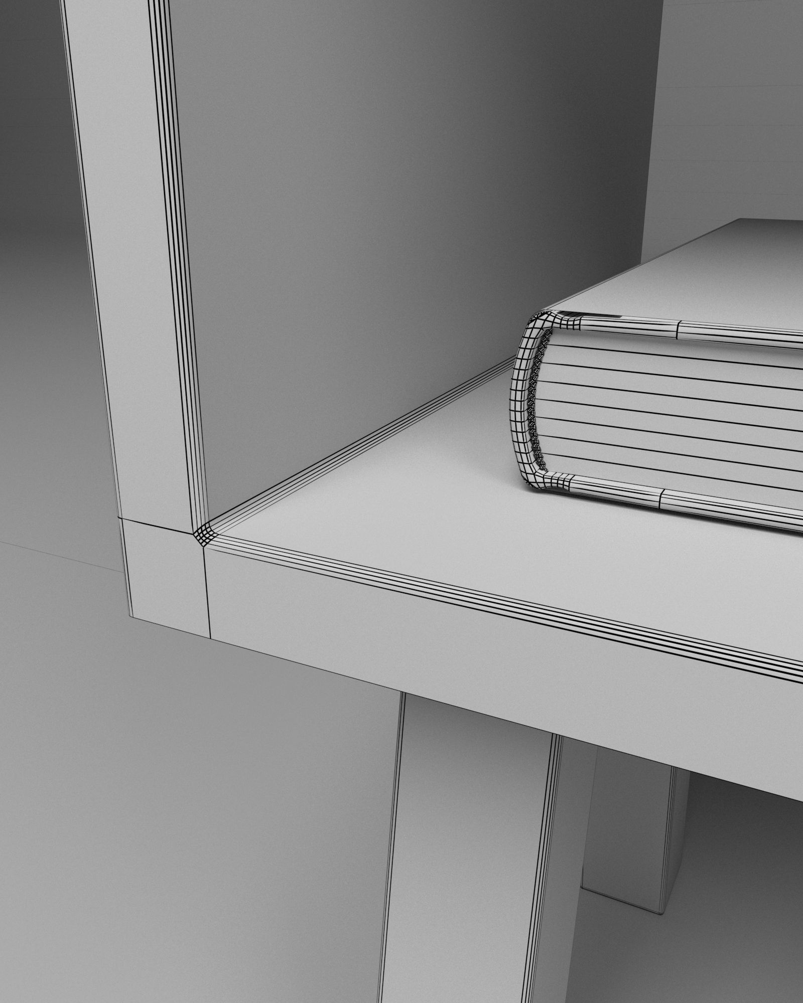 Minimal Coffee Table with Books Free 3D model_12