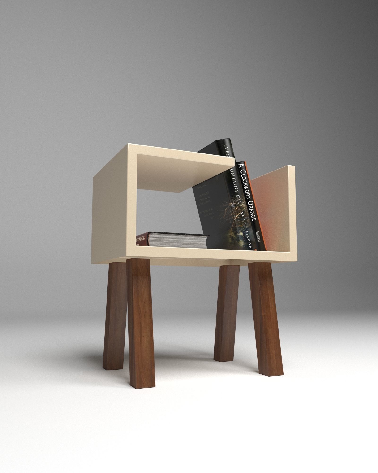 Minimal Coffee Table with Books Free 3D model_3