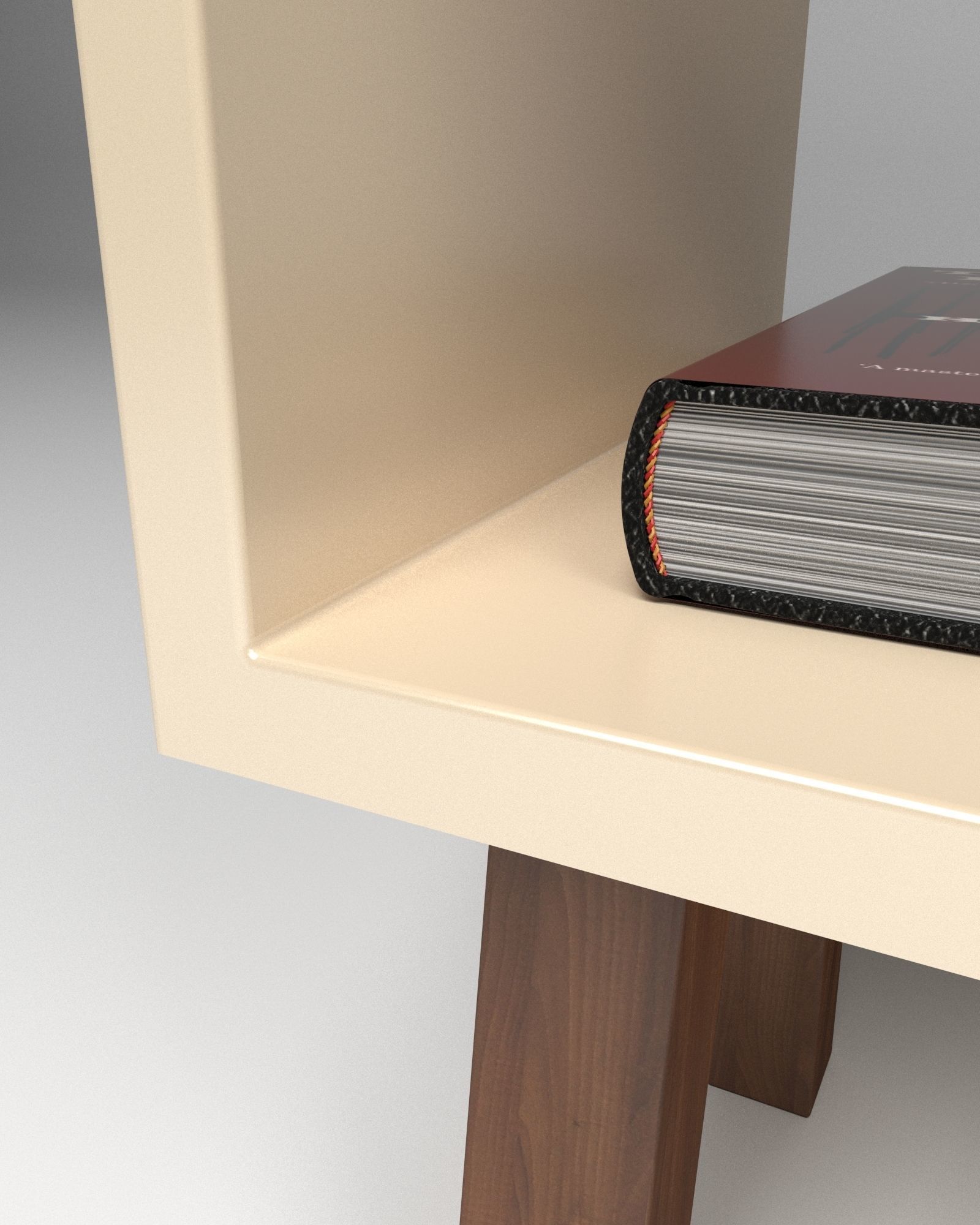 Minimal Coffee Table with Books Free 3D model_6