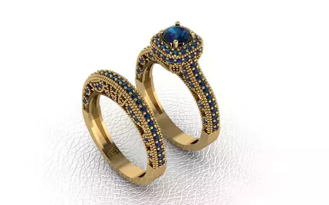 karabulut sapphire engagement ring set gold