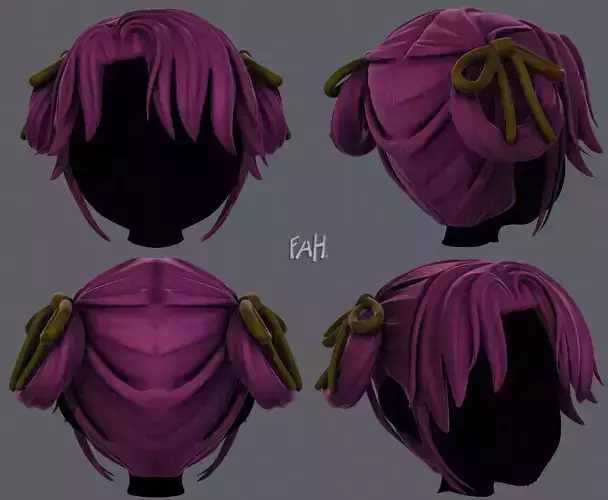 3D Hair style for girl V54