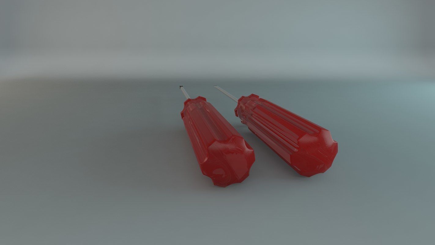 Screw Driver Low-poly 3D model_2