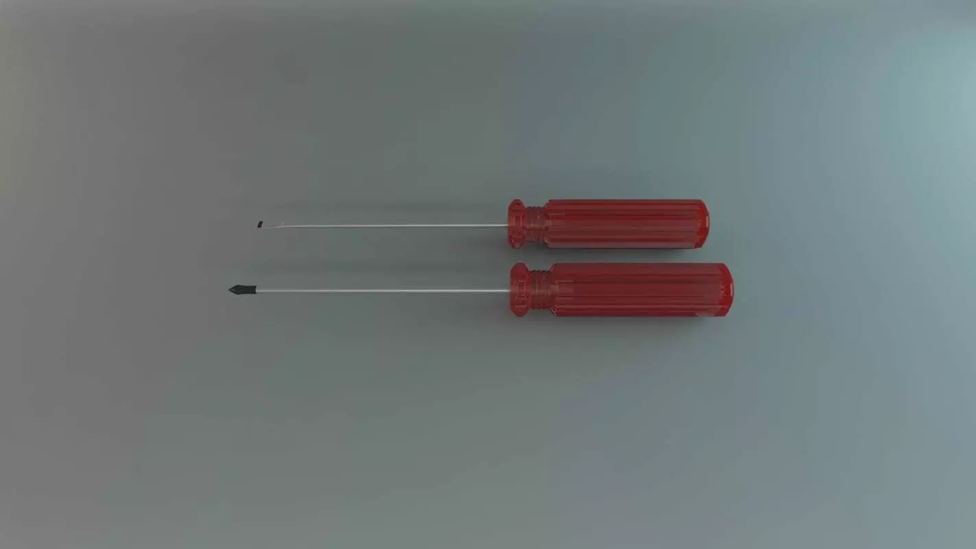 Screw Driver Low-poly 3D model_0